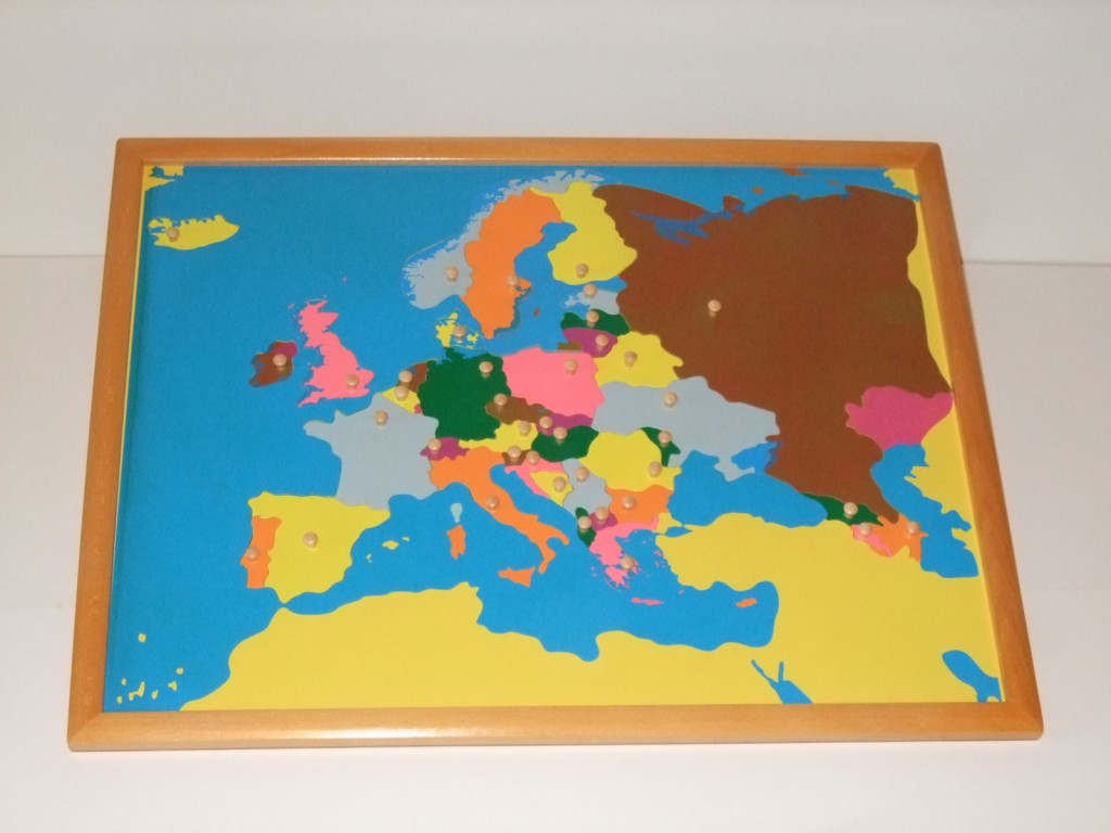 Europe Puzzle Map + control maps Montessori PreSchool Supplies