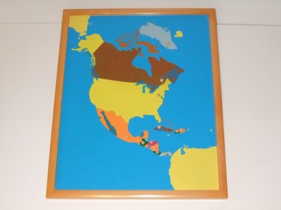 North America Puzzle Map + control map | Montessori Pre-School Supplies