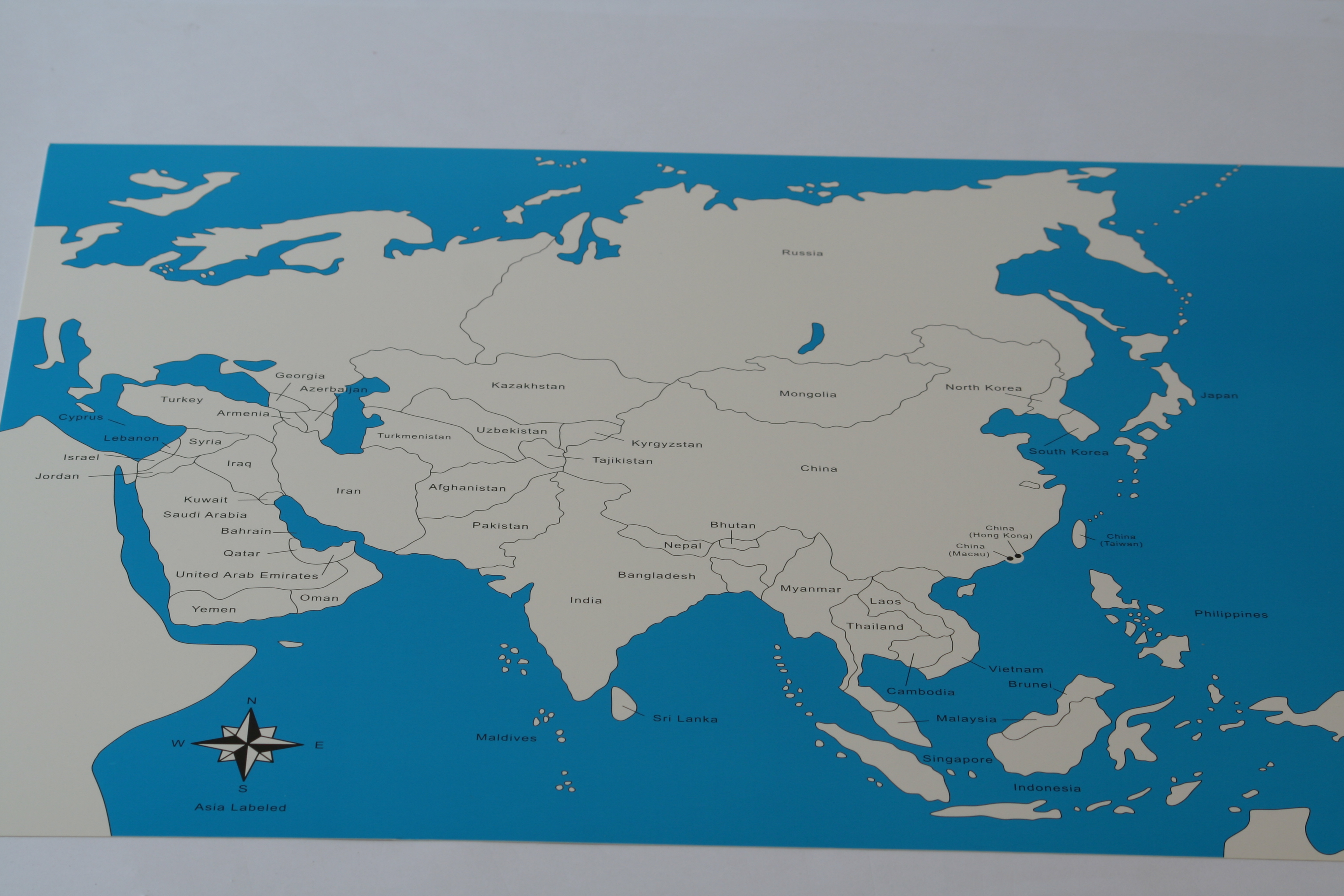 Asia Labelled Map