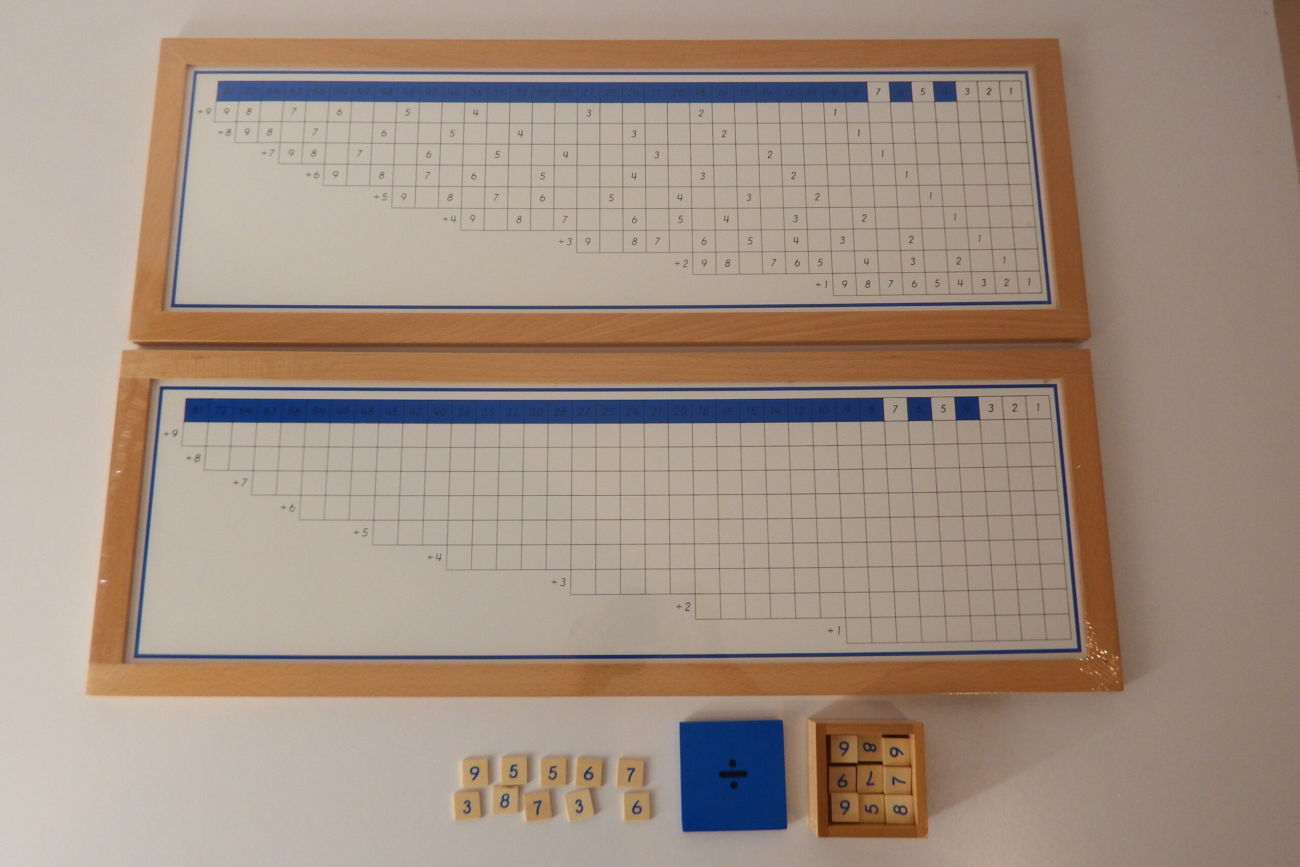Division Working Charts Montessori Pre School Supplies
