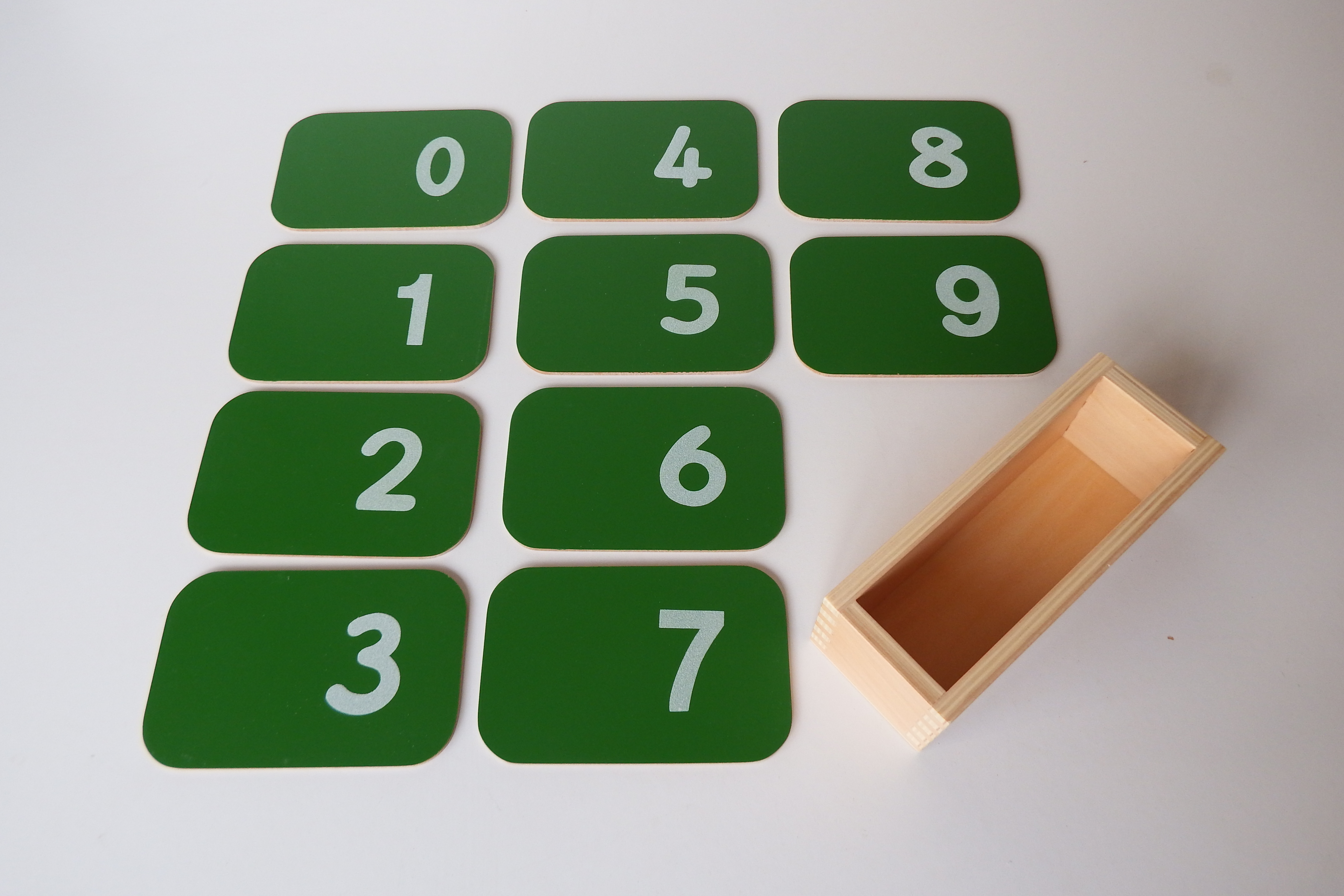 Sandpaper Numbers with Box (small 14cm x 9cm) Montessori PreSchool