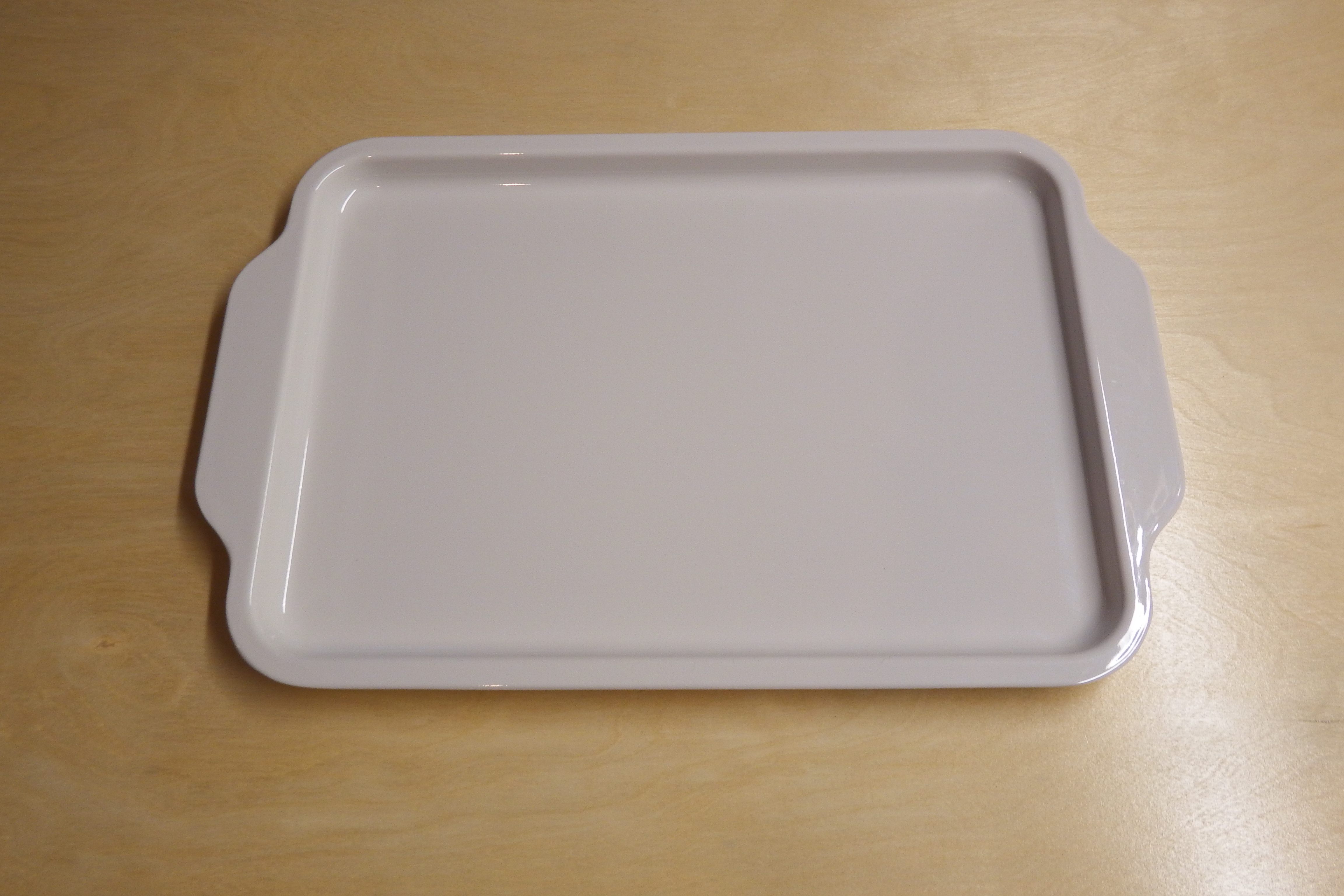 Melamine serving tray with handles